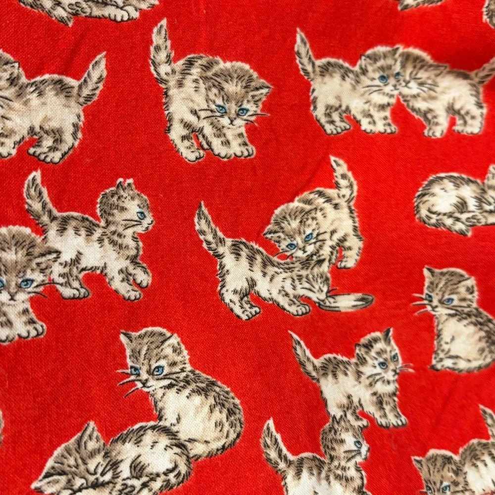 Bernie Dexter Red Dress with Cat Print - Picture 9 of 9